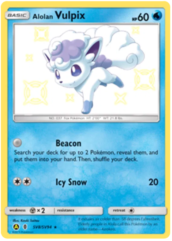 Alolan Vulpix SV8/SV94 Hidden Fates