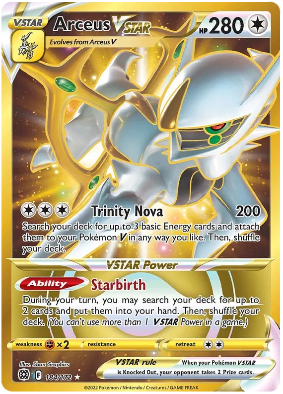 Arceus VSTAR 184/172 Sword & Shield Brilliant Stars