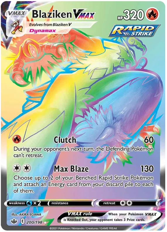 Blaziken VMAX 200/198 Sword & Shield Chilling Reign