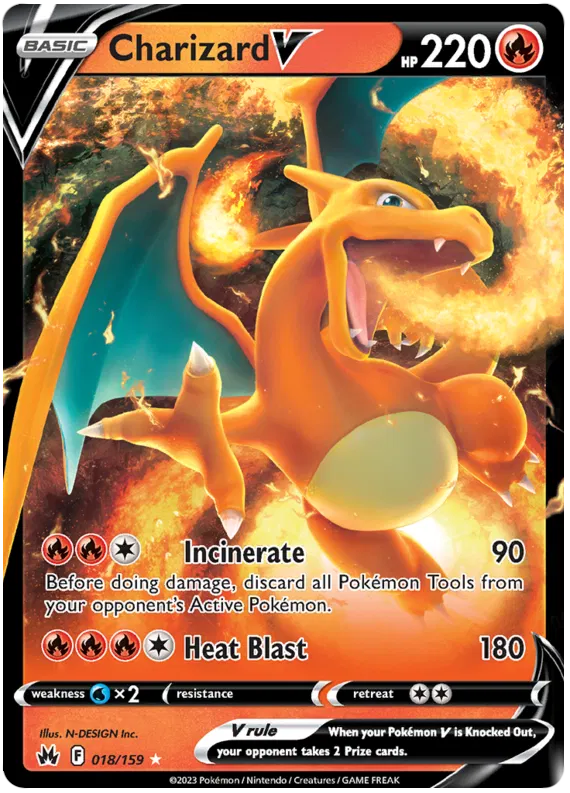 Charizard V 018/159 Crown Zenith