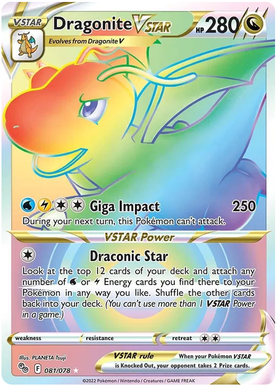 Dragonite VSTAR 81/78 Pokemon Go