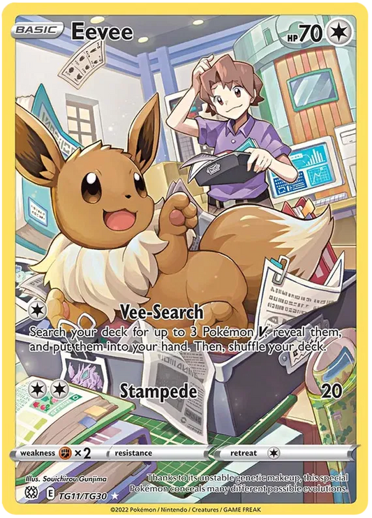 Eevee TG11/TG30 Sword & Shield Brilliant Stars Trainer Gallery