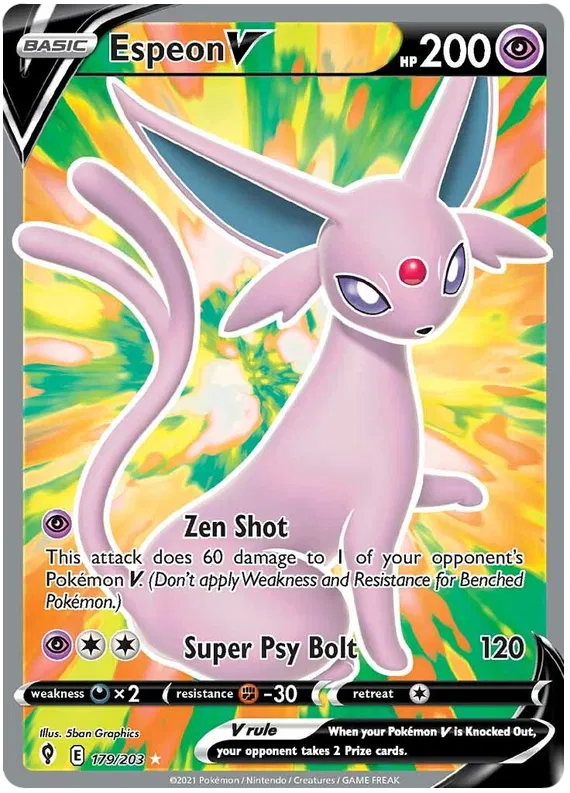 Espeon V 179/203 Sword & Shield Evolving Skies
