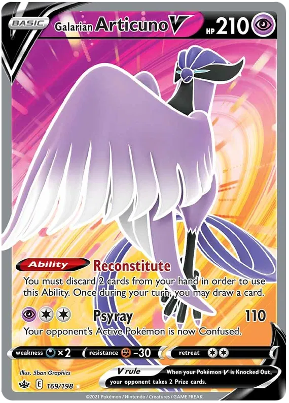 Galarian Articuno V 169/198 Sword & Shield Chilling Reign