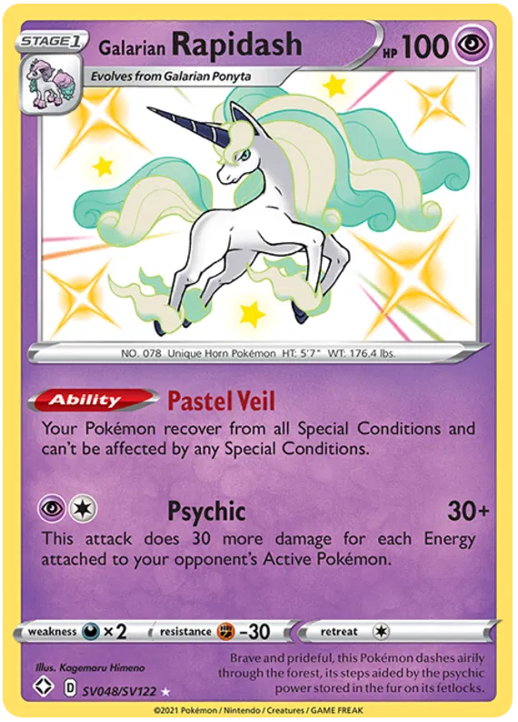 Galarian Rapidash SV048/SV122 Sword & Shield Shining Fates