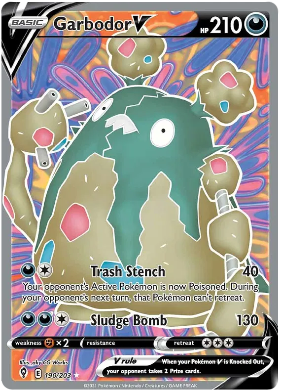 Garbodor V 190/203 Sword & Shield Evolving Skies