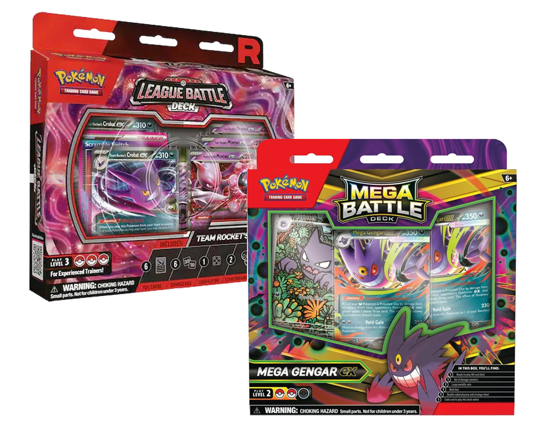 Deck Lot (Mega Battle Deck Gengar ex + Team Rocket's Mewto ex League Deck)
