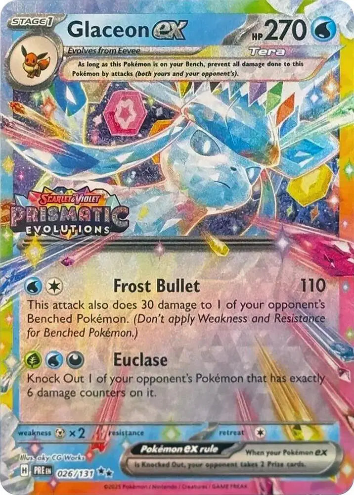 Glaceon ex PRE 026/131 (Prismatic Evolutions Stamp)