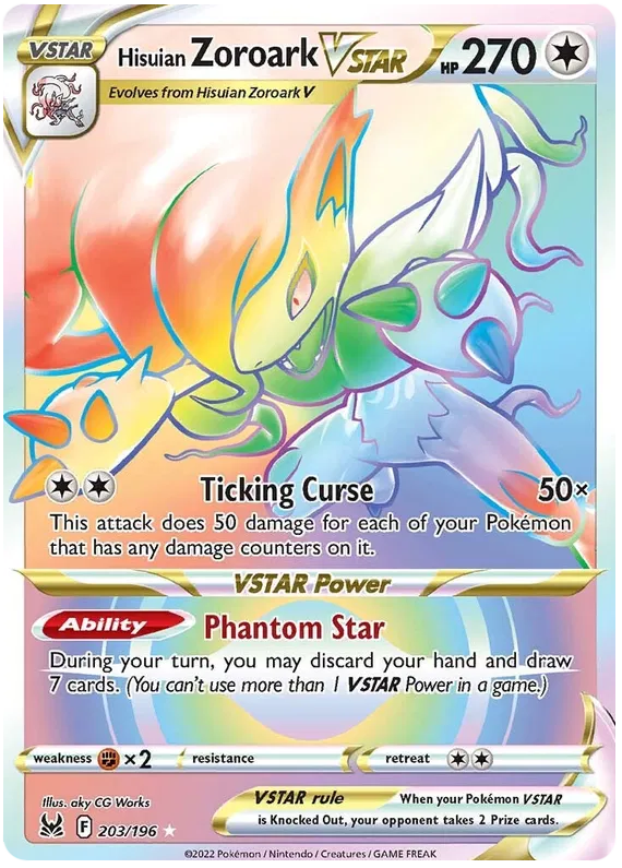 Hisuian Zoroark VSTAR 203/196 Lost Origin