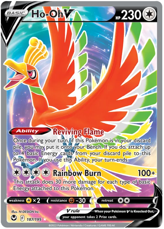 Ho-Oh V 187/195 Silver Tempest