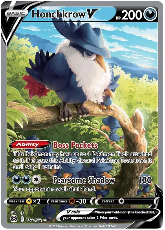 Honchkrow V 162/172 Sword & Shield Brilliant Stars