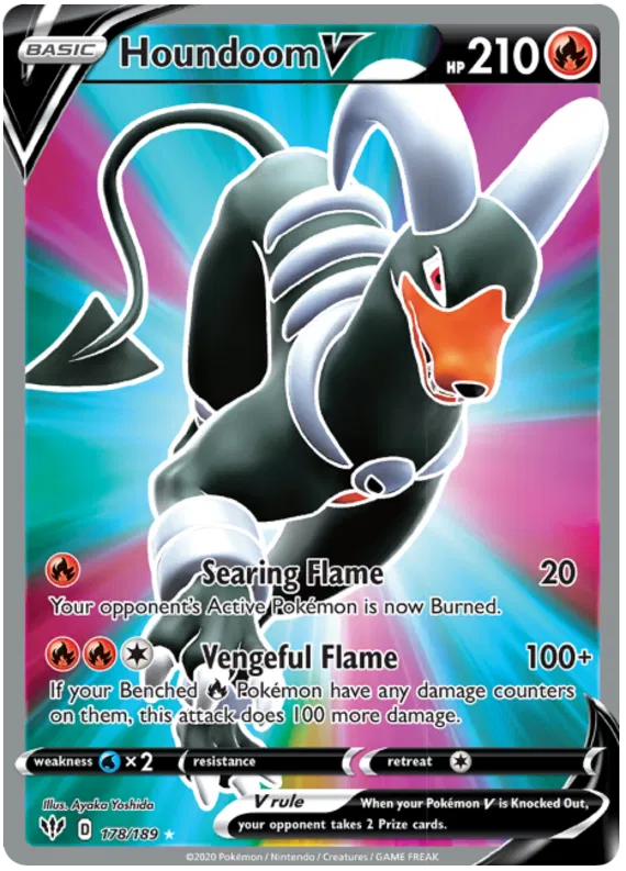 Houndoom V 178/189 Sword & Shield Darkness Ablaze