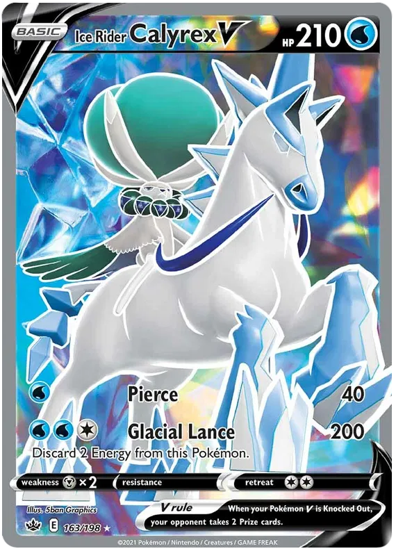 Ice Rider Calyrex V 163/198 Sword & Shield Chilling Reign