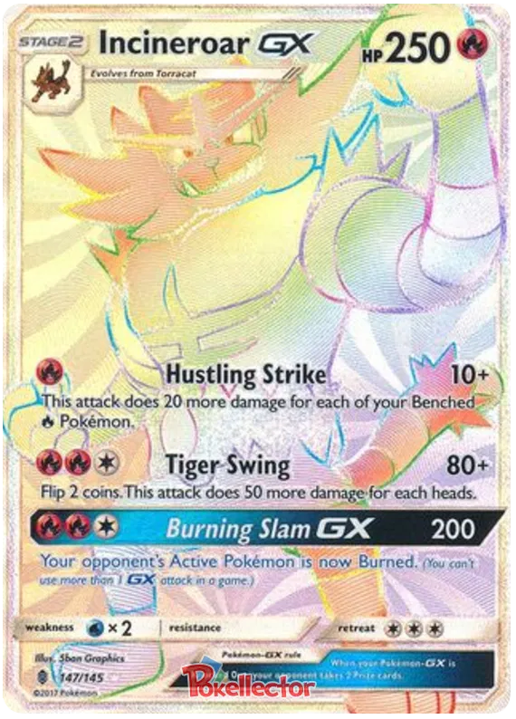 Incineroar GX 147/145 Guardians Rising