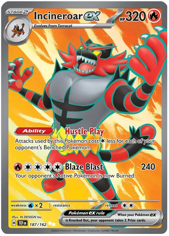 Incineroar ex 187/162 Temporal Forces