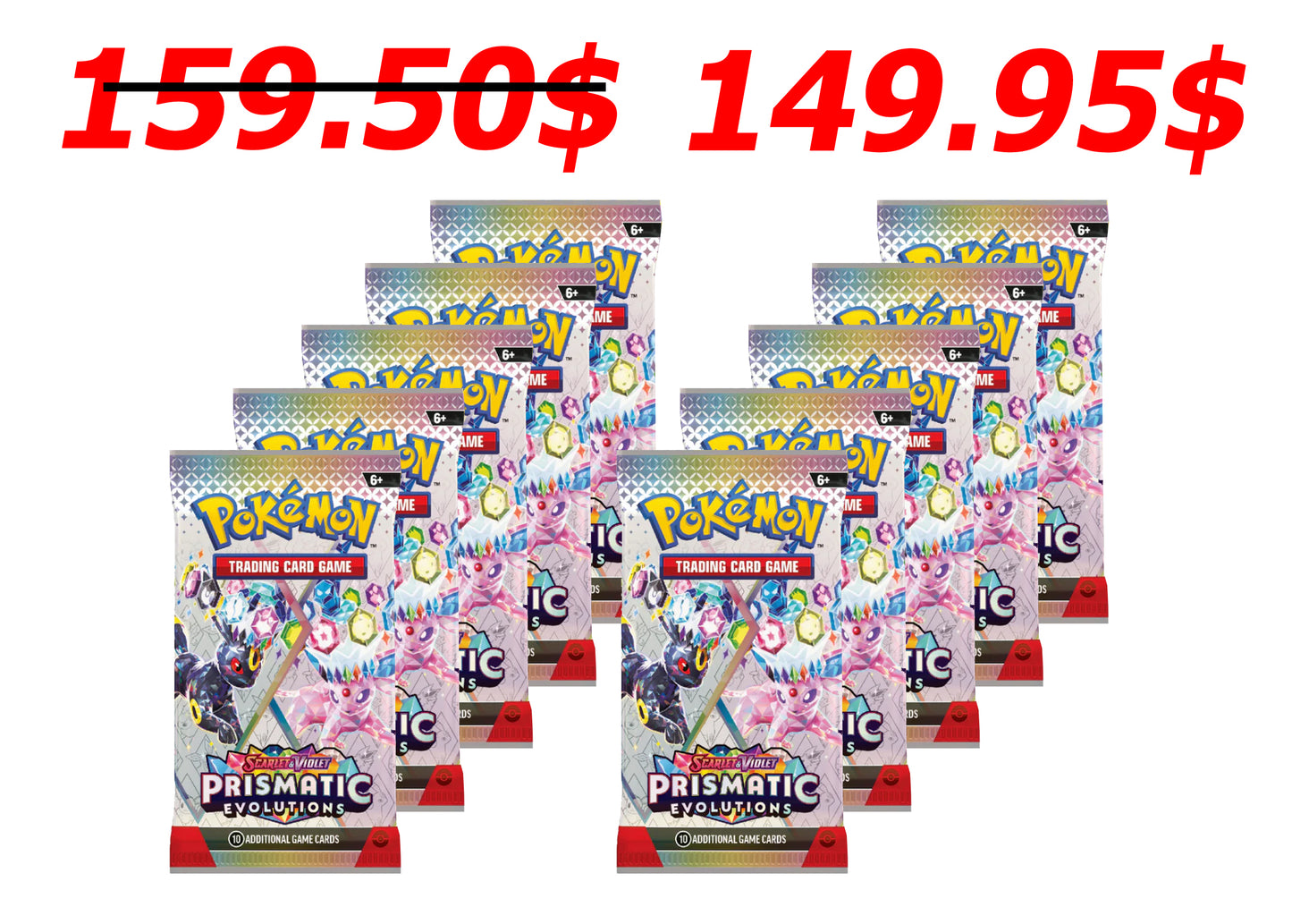 Prismatic Evolutions 10x Booster Pack Bundle