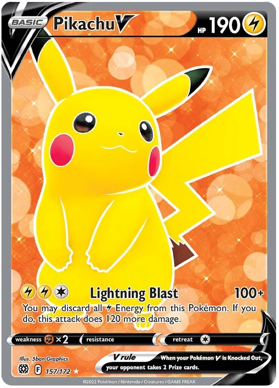 Pikachu V 157/172 Sword & Shield Brilliant Stars