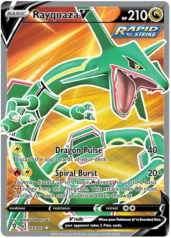 Rayquaza V 193/203 Sword & Shield Evolving Skies