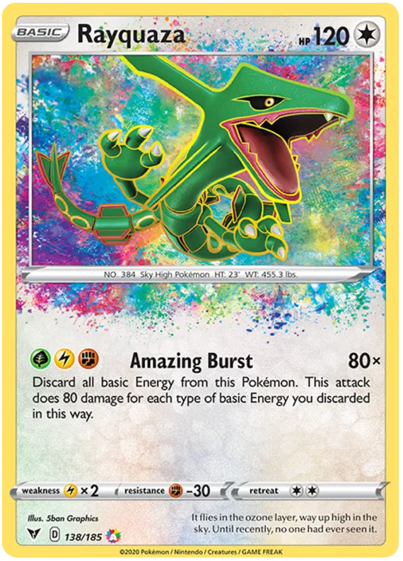 Rayquaza 138/185 Sword & Shield Vivid Voltage