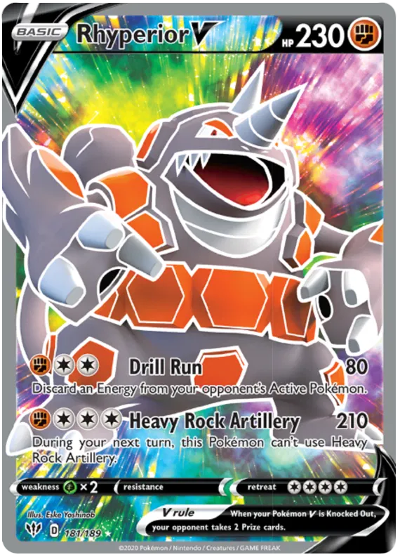 Rhyperior V 181/189 Sword & Shield Darkness Ablaze