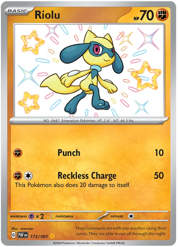 Riolu 173/91 Paldean Fates