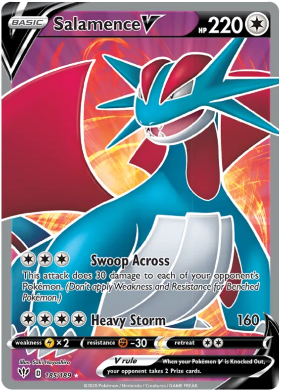 Salamence V 185/189 Sword & Shield Darkness Ablaze