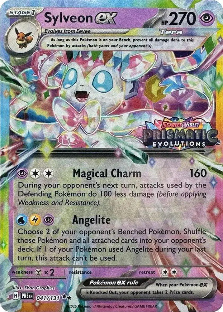 Sylveon ex PRE 041/131 (Prismatic Evolutions Stamp)