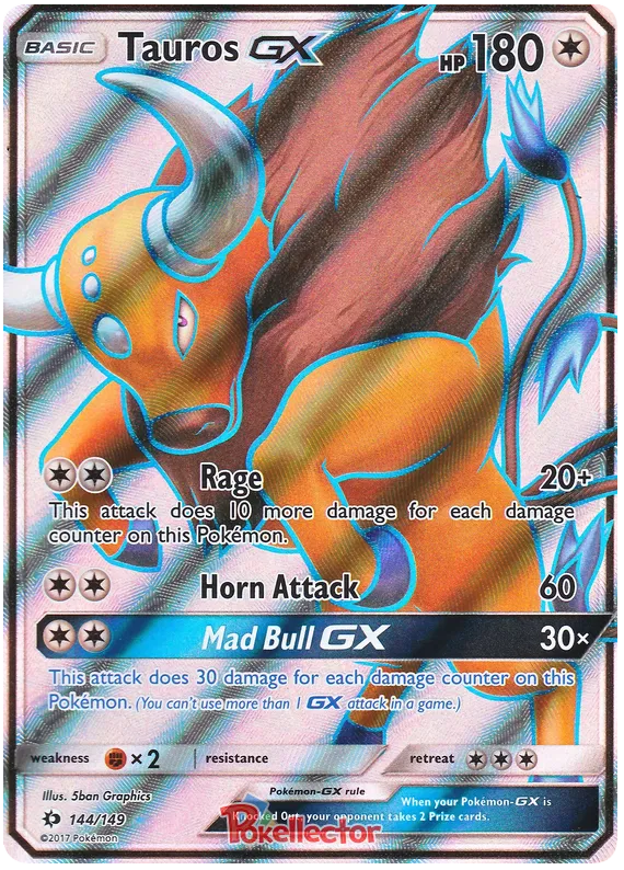 Tauros GX 144/149 Sun & Moon Base Set