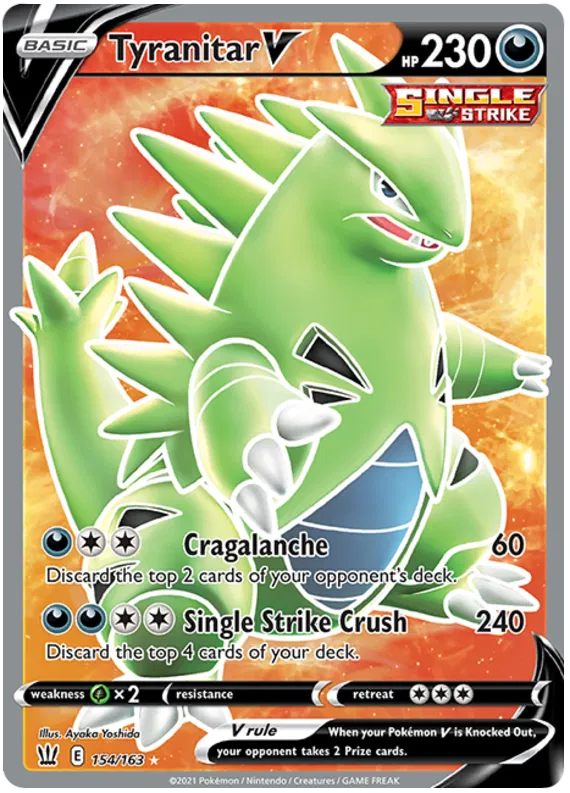 Tyranitar V 154/163 Sword & Shield Battle Styles