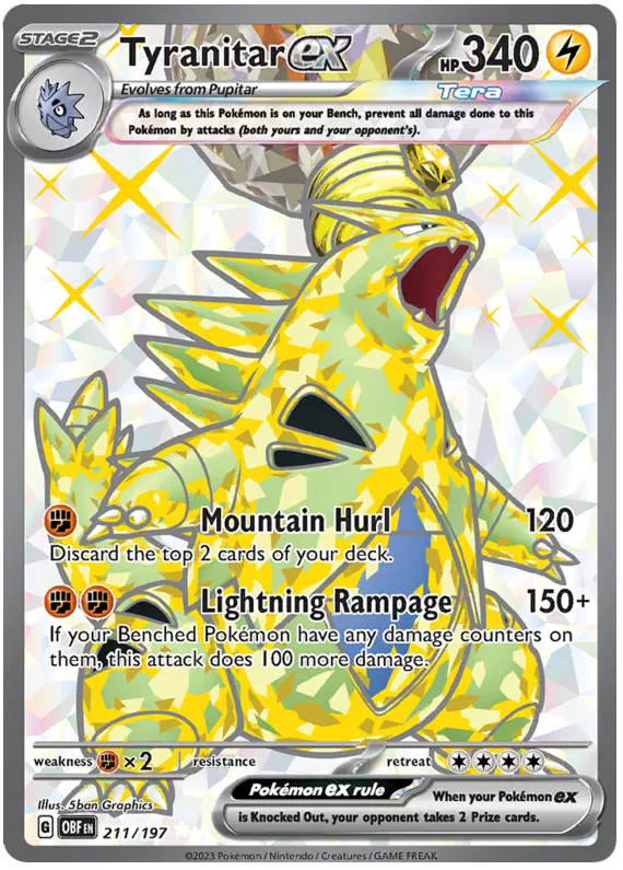Tyranitar ex 211/197 Obsidian Flames