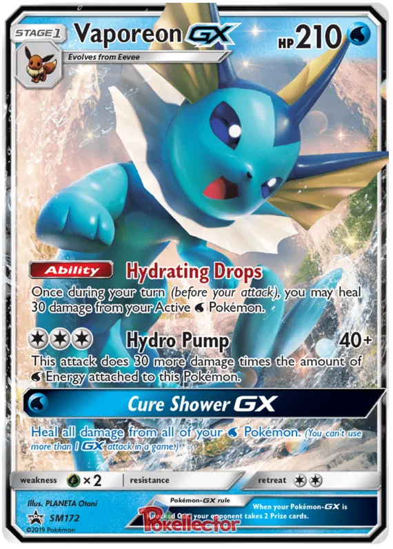 Vaporeon GX SM172 Sun & Moon Promos