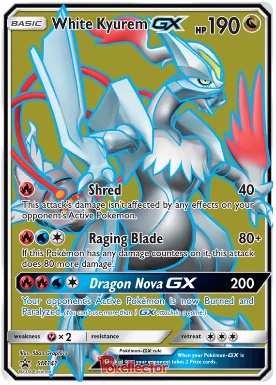 White Kyurem GX SM141 Sun & Moon Promos