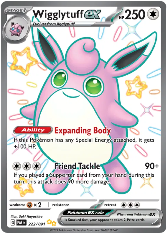 Wigglytuff ex 222/91 Paldean Fates