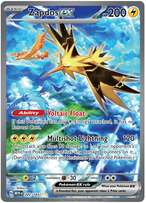 Zapdos ex 202/165 Scarlet & Violet 151