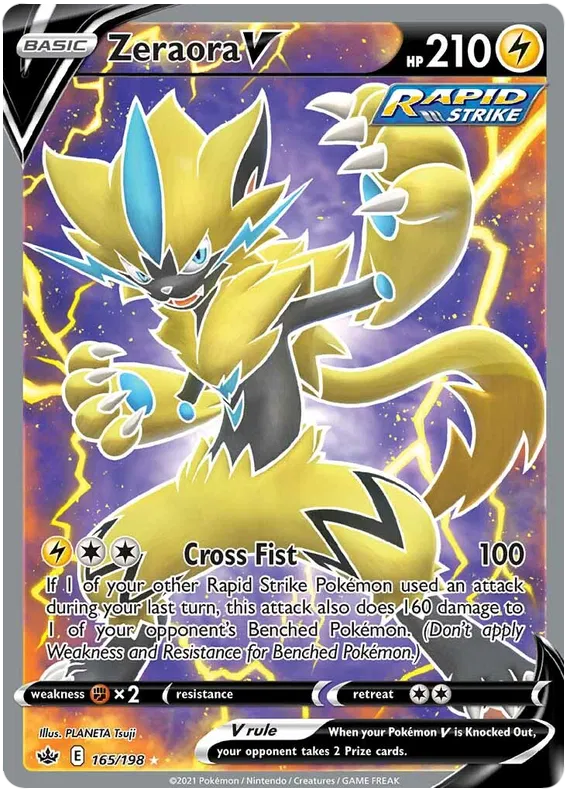 Zeraora V 165/198 Sword & Shield Chilling Reign