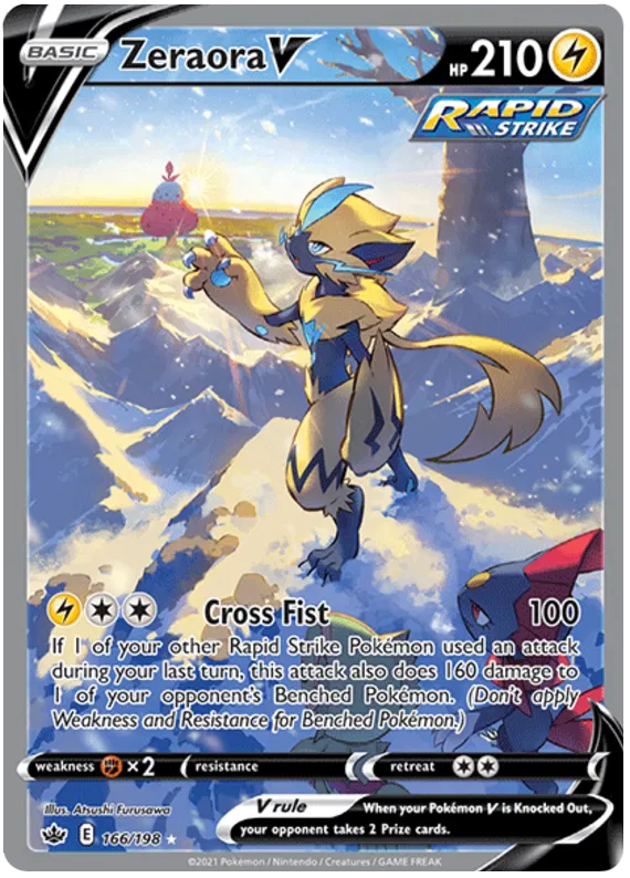 Zeraora V 166/198 Sword & Shield Chilling Reign
