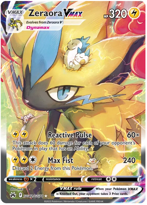 Zeraora VMAX GG42/GG70 Crown Zenith Galarian Gallery