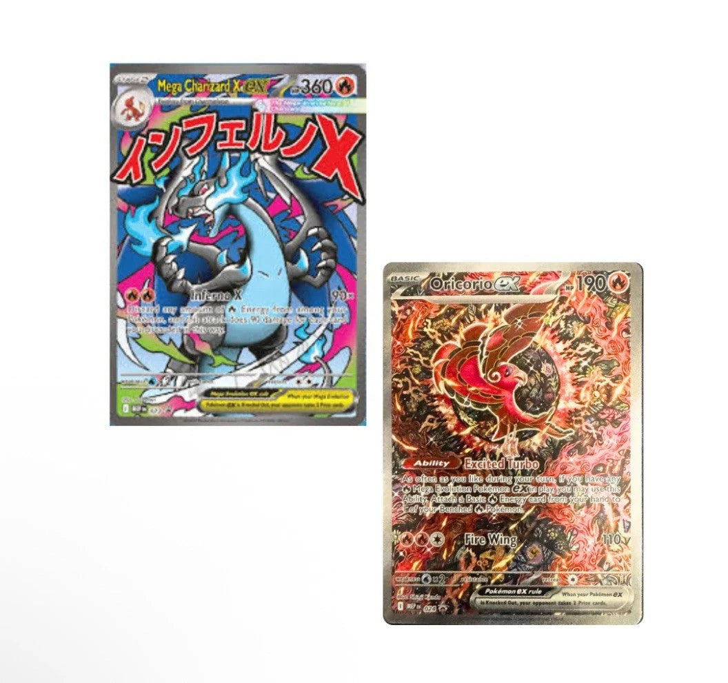 Mega Charizard X ex Oricorio ex MEP 024 025 Duo Promos Sealed