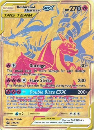 Reshiram & Charizard GX SM247 Sun & Moon Promos