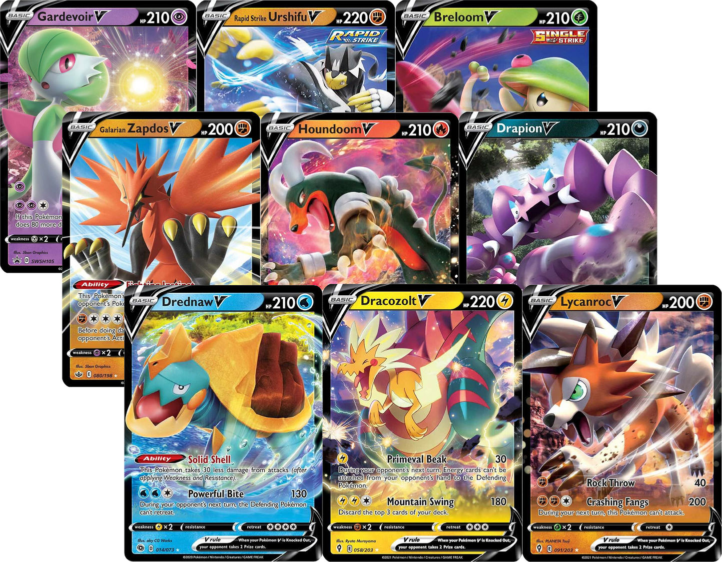 Lot Mixte de 100 Cartes V