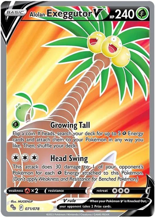 Alolan Exeggutor V 71/78 Pokemon Go