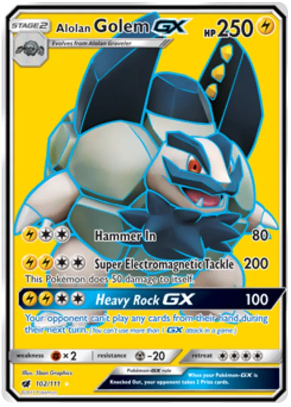 Alolan Golem GX 102/111 Crimson Invasion