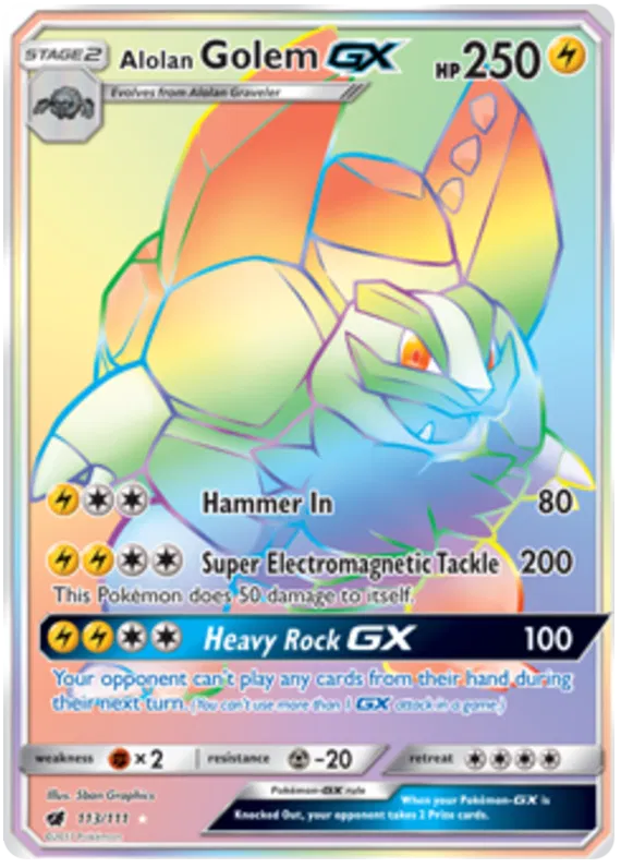 Alolan Golem GX 113/111 Crimson Invasion