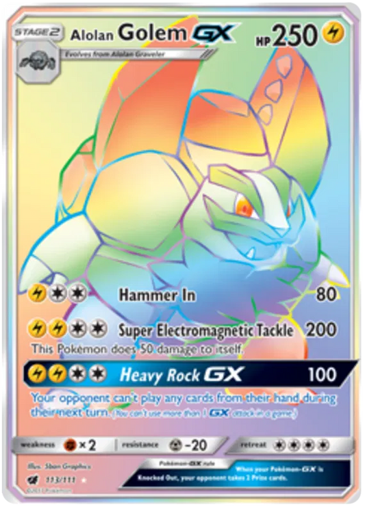 Alolan Golem GX 113/111 Crimson Invasion