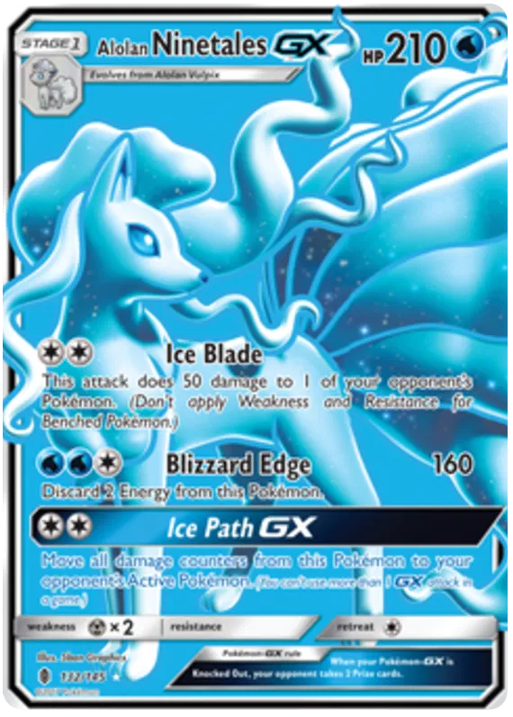 Alolan Ninetales GX 132/145 Guardians Rising