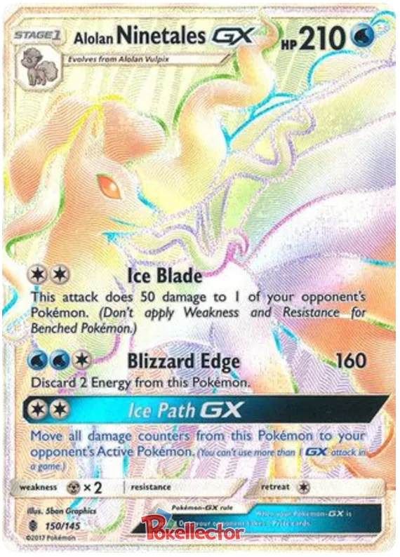 Alolan Ninetales GX 150/145 Guardians Rising