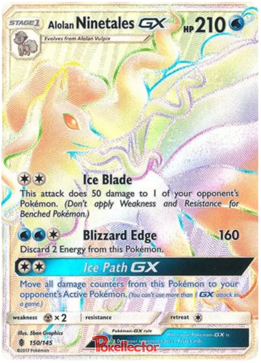Alolan Ninetales GX 150/145 Guardians Rising