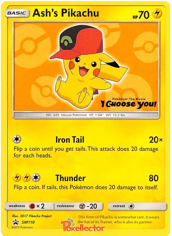 Ash's Pikachu SM110 Sun & Moon Promos
