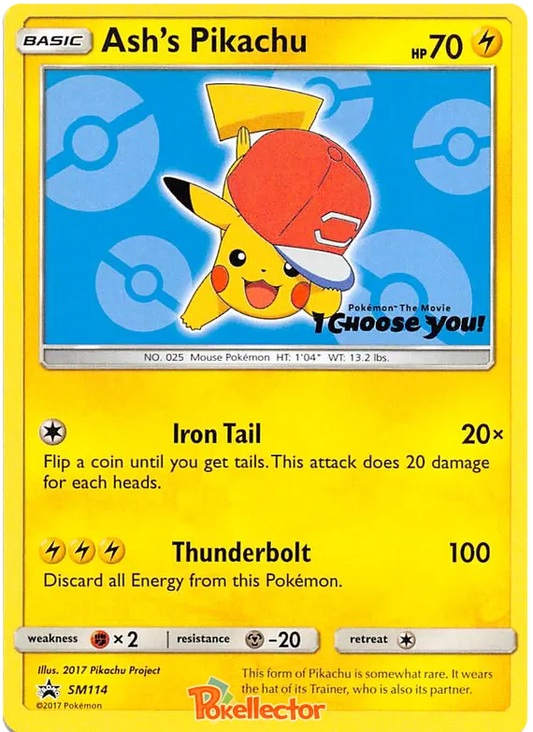 Ash's Pikachu SM114 Sun & Moon Promos