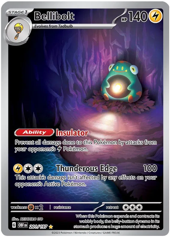 Bellibolt 201/197 Obsidian Flames